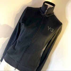ADIDAS Y-3 YOHJI YAMOMOTO BLACK SLIM TRACK JACKET HIDDEN ZIPPERS S